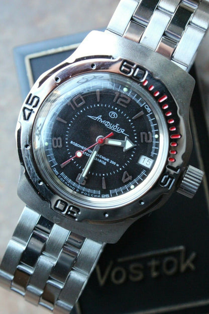 Russian Mechanical Automatic Wrist Watch VOSTOK AMPHIBIAN DIVER 160355