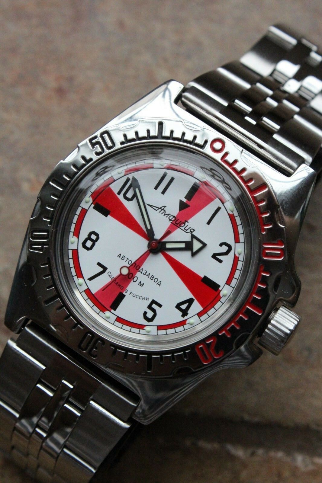 Russian Mechanical Automatic Wrist Watch VOSTOK AMPHIBIAN DIVER 110750