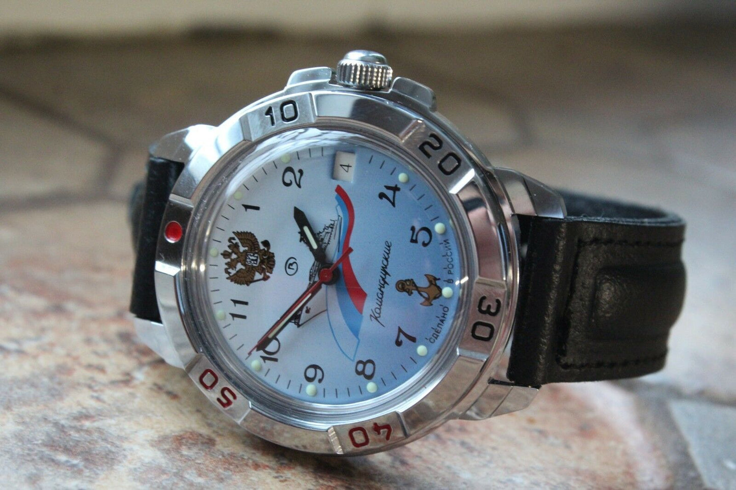 Vostok Komandirsky Military Wrist Watch # 431619 NEW