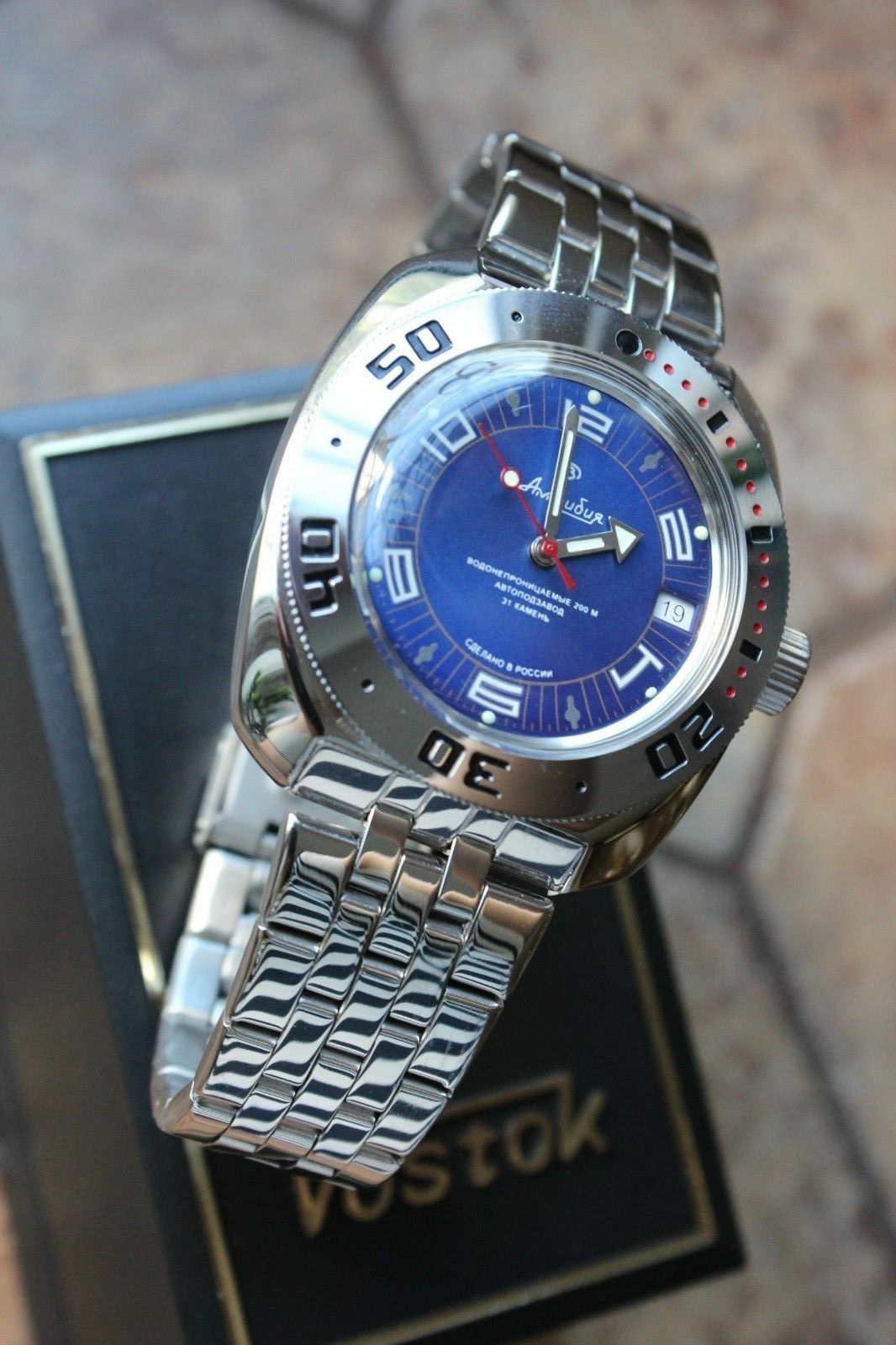 Russian Mechanical Automatic Wrist Watch VOSTOK AMPHIBIAN DIVER 710406