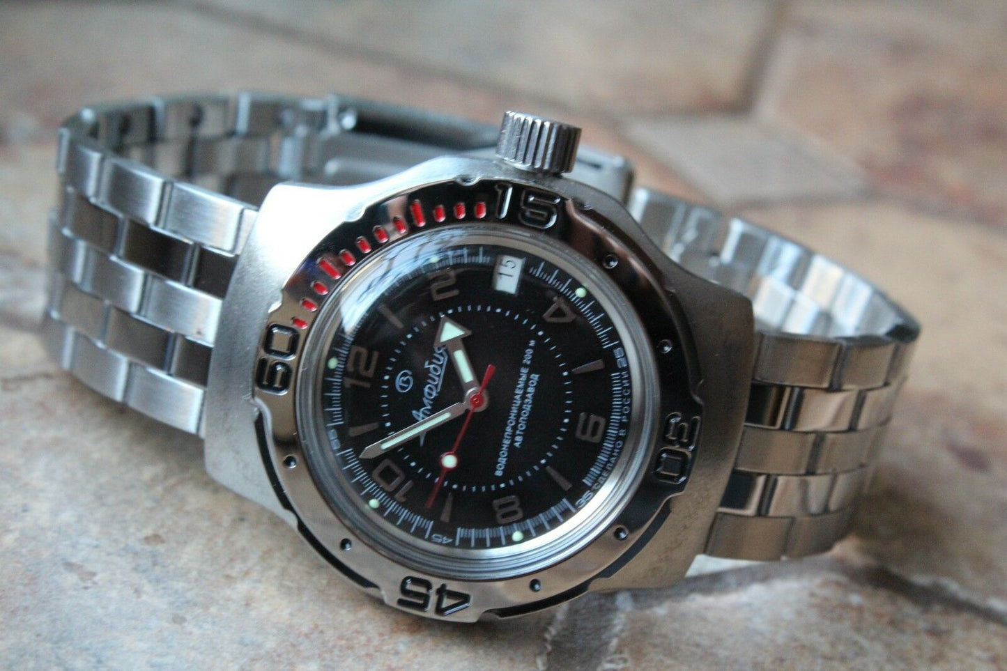 Russian Mechanical Automatic Wrist Watch VOSTOK AMPHIBIAN DIVER 160355