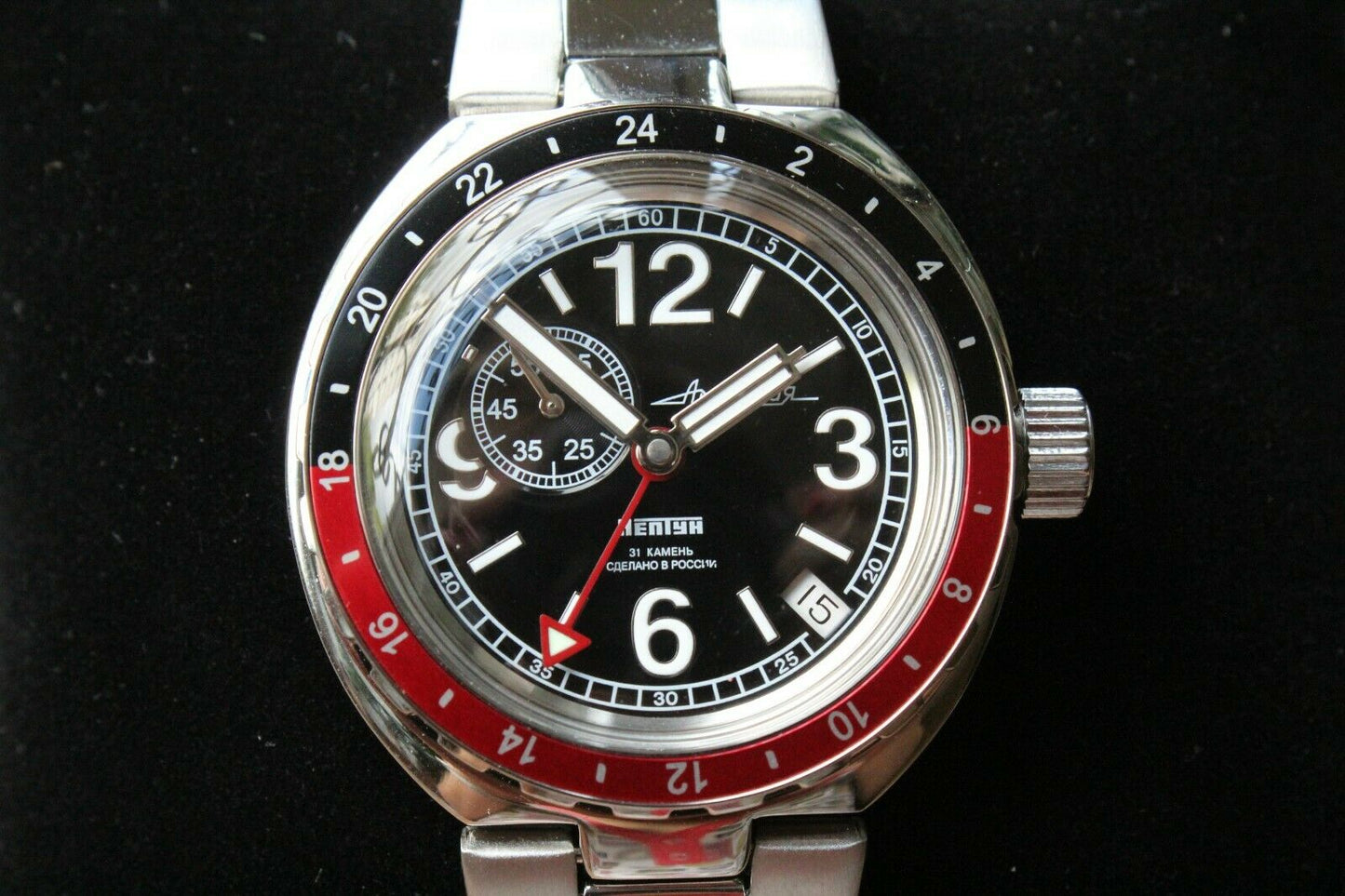 Vostok Amphibian Neptune Russian Mechanical Diver Auto men's wrist watch 960762