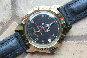 Vostok Komandirsky Russian Military Wrist Watch Fighter Squadron # 439511 NEW