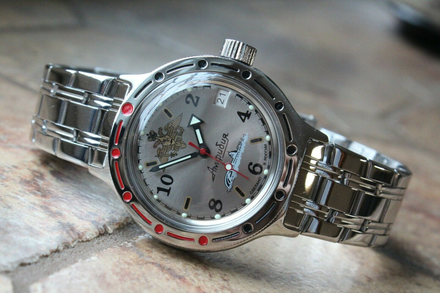 Russian Mechanical Automatic Wrist Watch VOSTOK AMPHIBIAN DIVER 420392