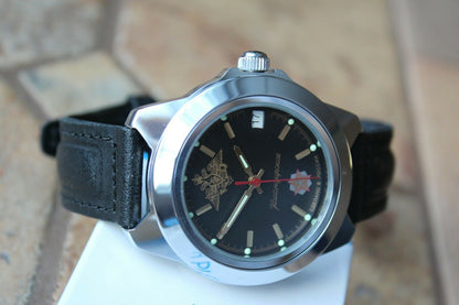 Vostok Komandirsky Auto Russian Military Wrist Watch # 641655 NEW