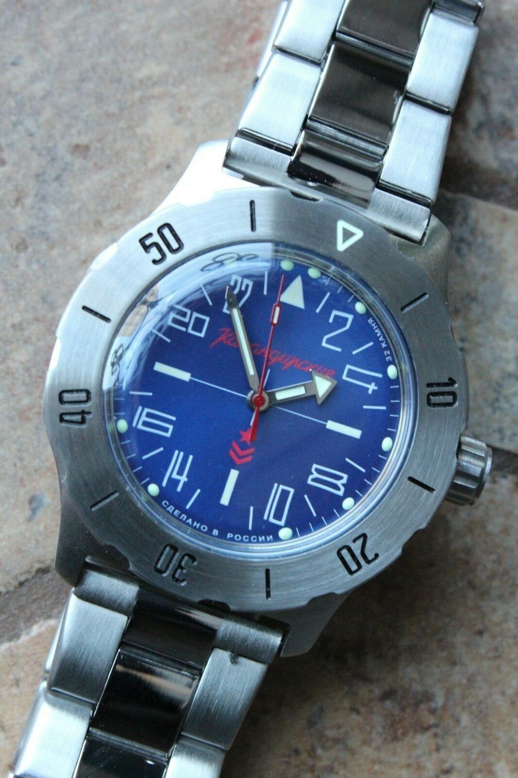 Russian Mechanical Automatic Wrist Watch VOSTOK Komandirsky K-35 350642