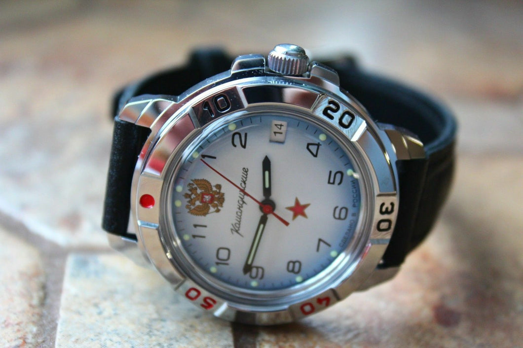 Vostok Komandirsky Military Wrist Watch # 431323 NEW