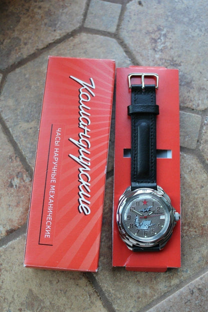 Vostok Komandirsky Russian Military Wrist Watch # 211402 NEW