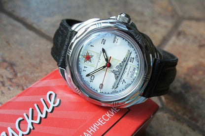 Vostok Komandirsky Russian Military Wrist Watch # 211428 NEW