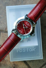 Load image into Gallery viewer, Vostok Amphibian 051339 Women Female Russian Mechanical wrist watch Red
