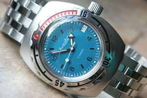 Russian Mechanical Automatic Wrist Watch VOSTOK AMPHIBIAN DIVER Custom 090367