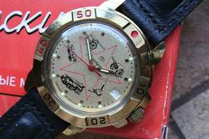 Vostok Komandirsky Military Wrist Watch # 439213 NEW