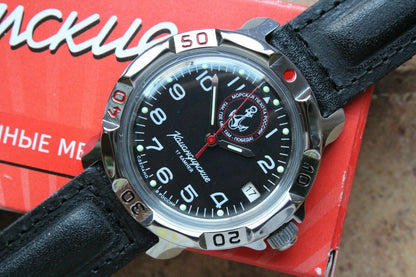 Vostok Komandirsky 811956 Russian Mechanical Military Wrist Watch Marines