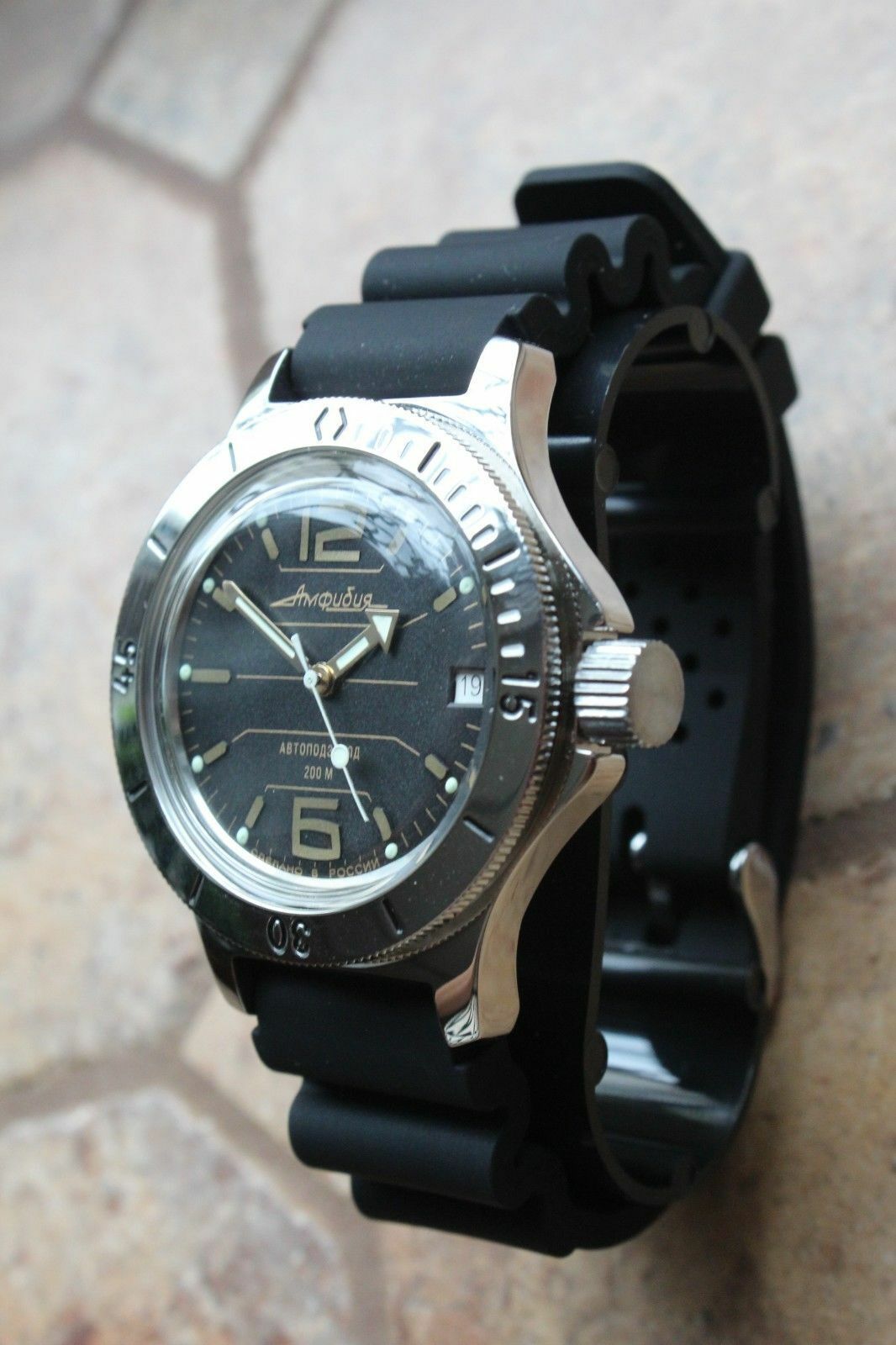Russian Mechanical Automatic Wrist Watch VOSTOK AMPHIBIAN DIVER 120697