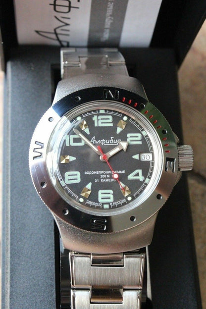 Vostok Amphibian Auto Russian diver wrist watch 060334