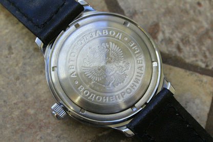 Vostok Komandirsky Auto Russian Military Wrist Watch # 921823 NEW