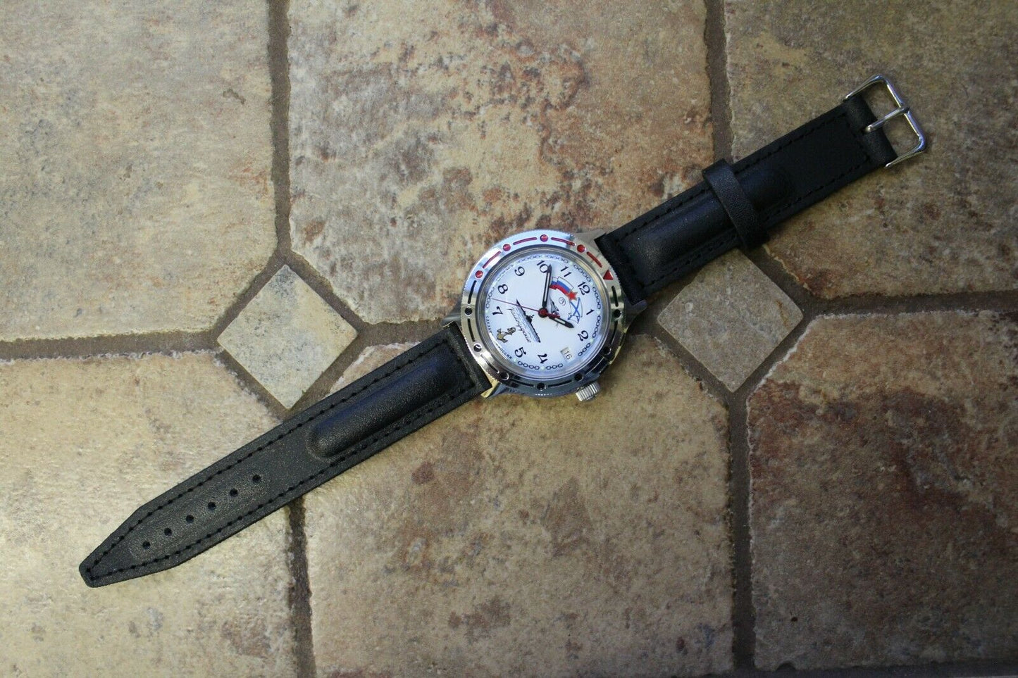 Vostok Komandirsky Auto Russian Military Wrist Watch # 921241 NEW