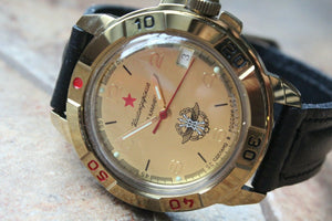 Vostok Komandirsky Military Wrist Watch # 439451 NEW