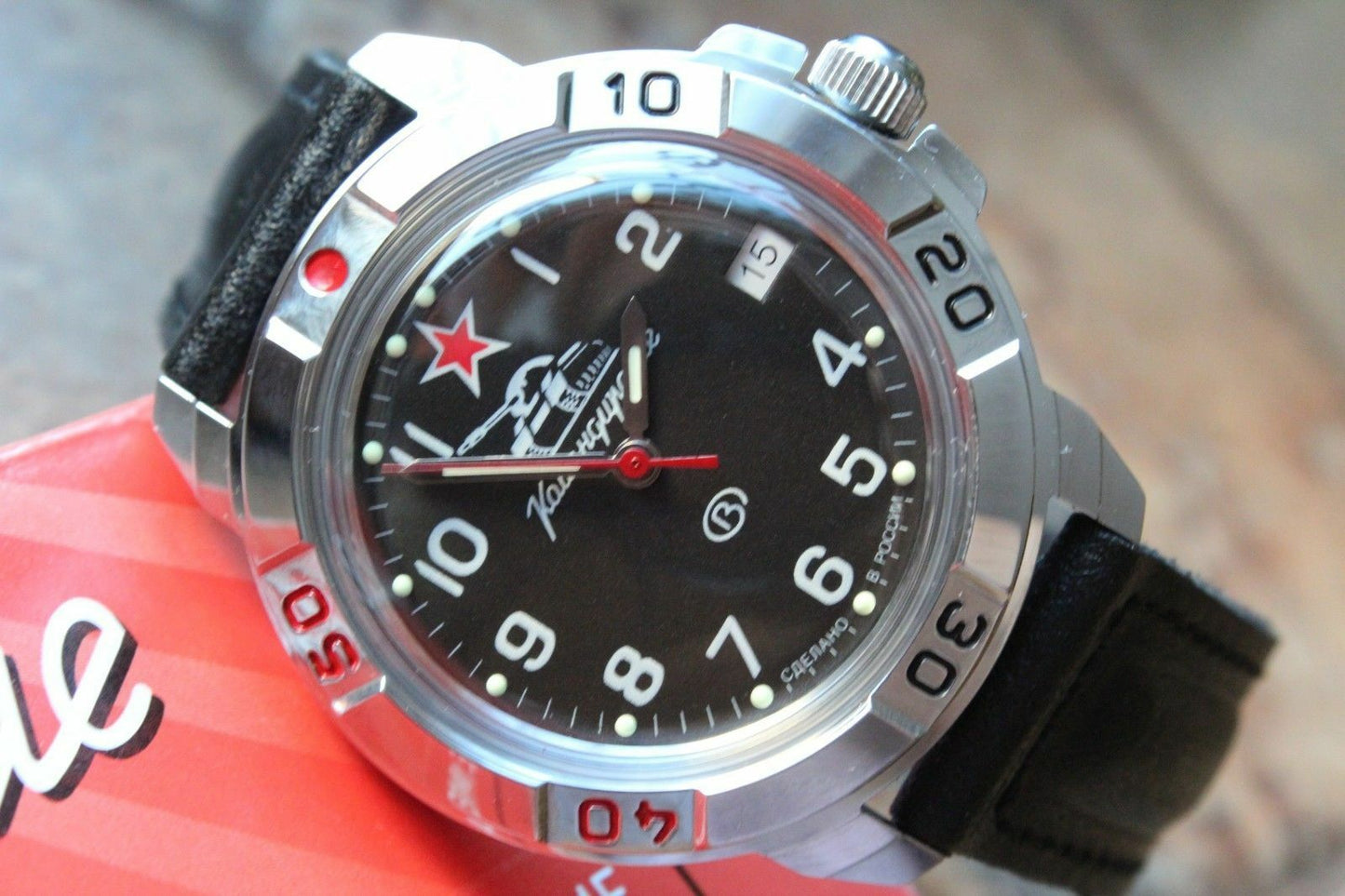 Vostok Komandirsky Military Wrist Watch # 431306 NEW