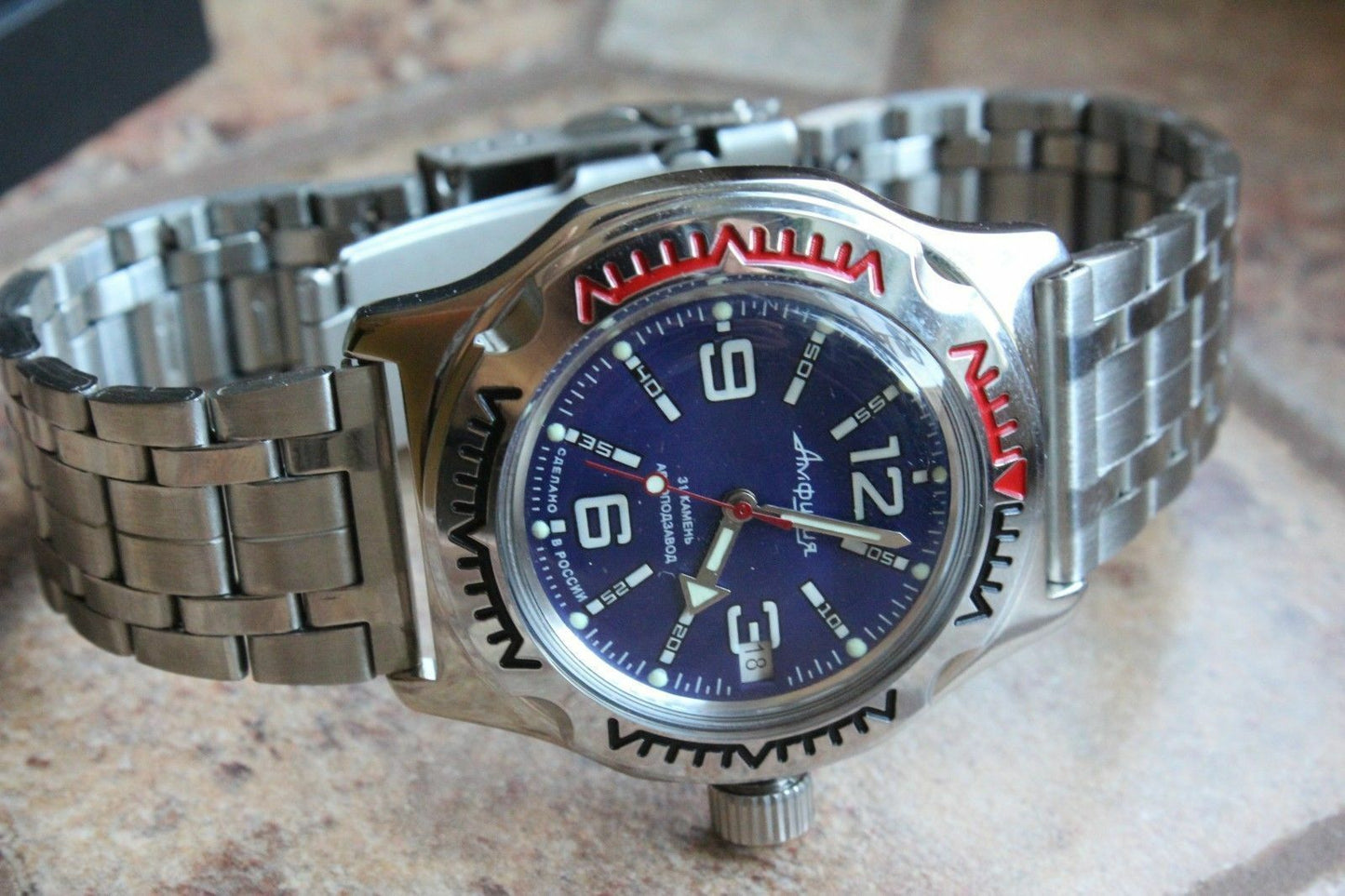 Russian Mechanical Automatic Wrist Watch VOSTOK AMPHIBIAN DIVER 100316