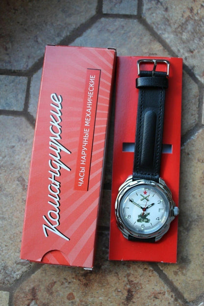 Vostok Komandirsky Military Wrist Watch # 211275 NEW
