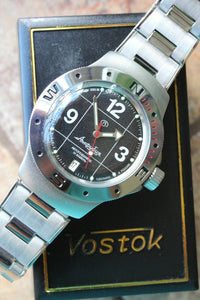 Vostok Amphibian Auto Russian diver wrist watch 060488
