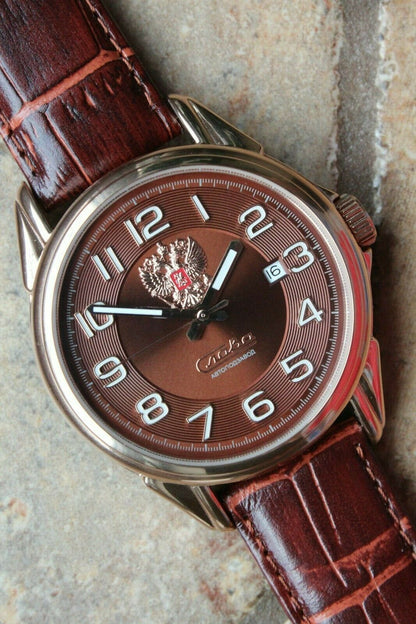 Slava Tradition Mechanical Automatic Russian Classic Wrist Watch 1613841