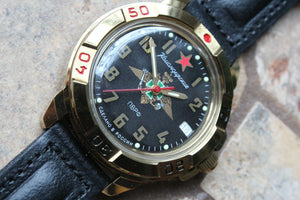 Vostok Komandirsky Military Wrist Watch # 439633 NEW