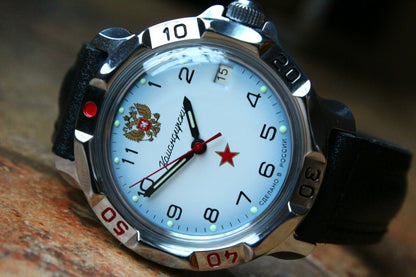 Vostok Komandirskie Mechanical Military Russian wrist watch Star Eagle 811323
