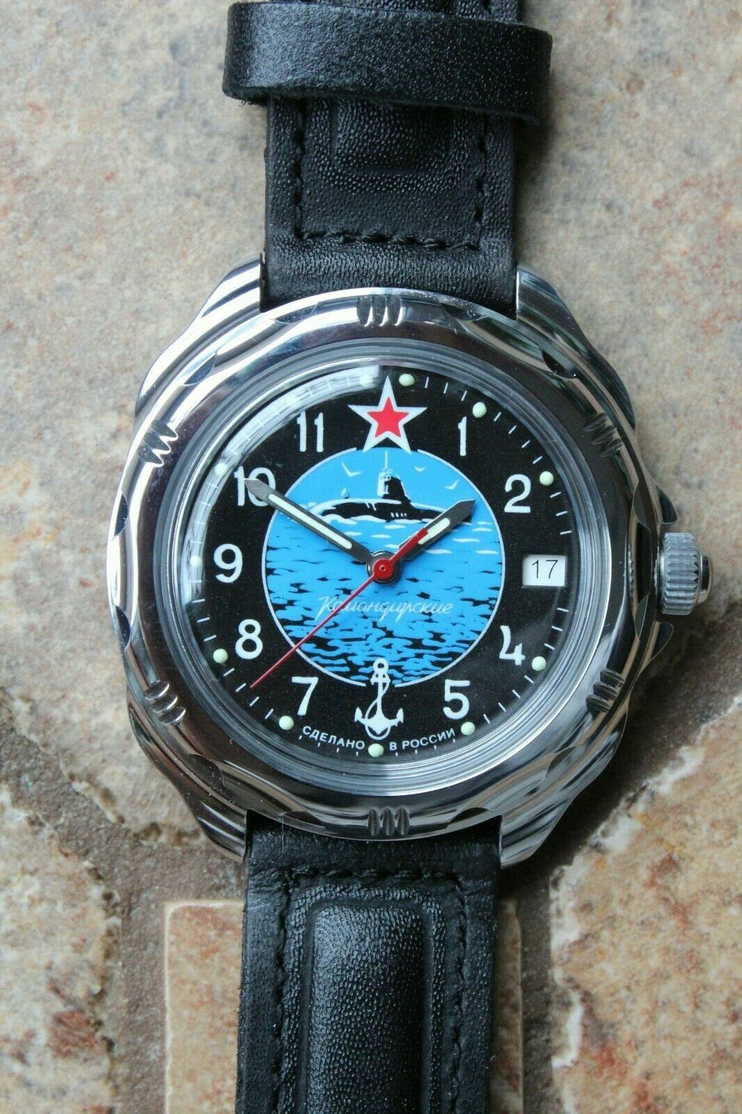 Vostok Komandirsky Mechanical Manual Wrist Watch Submarine 211163