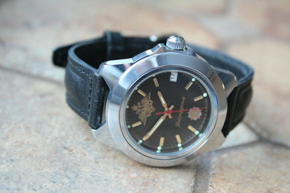 Vostok Komandirsky Auto Russian Military Wrist Watch # 641655 NEW