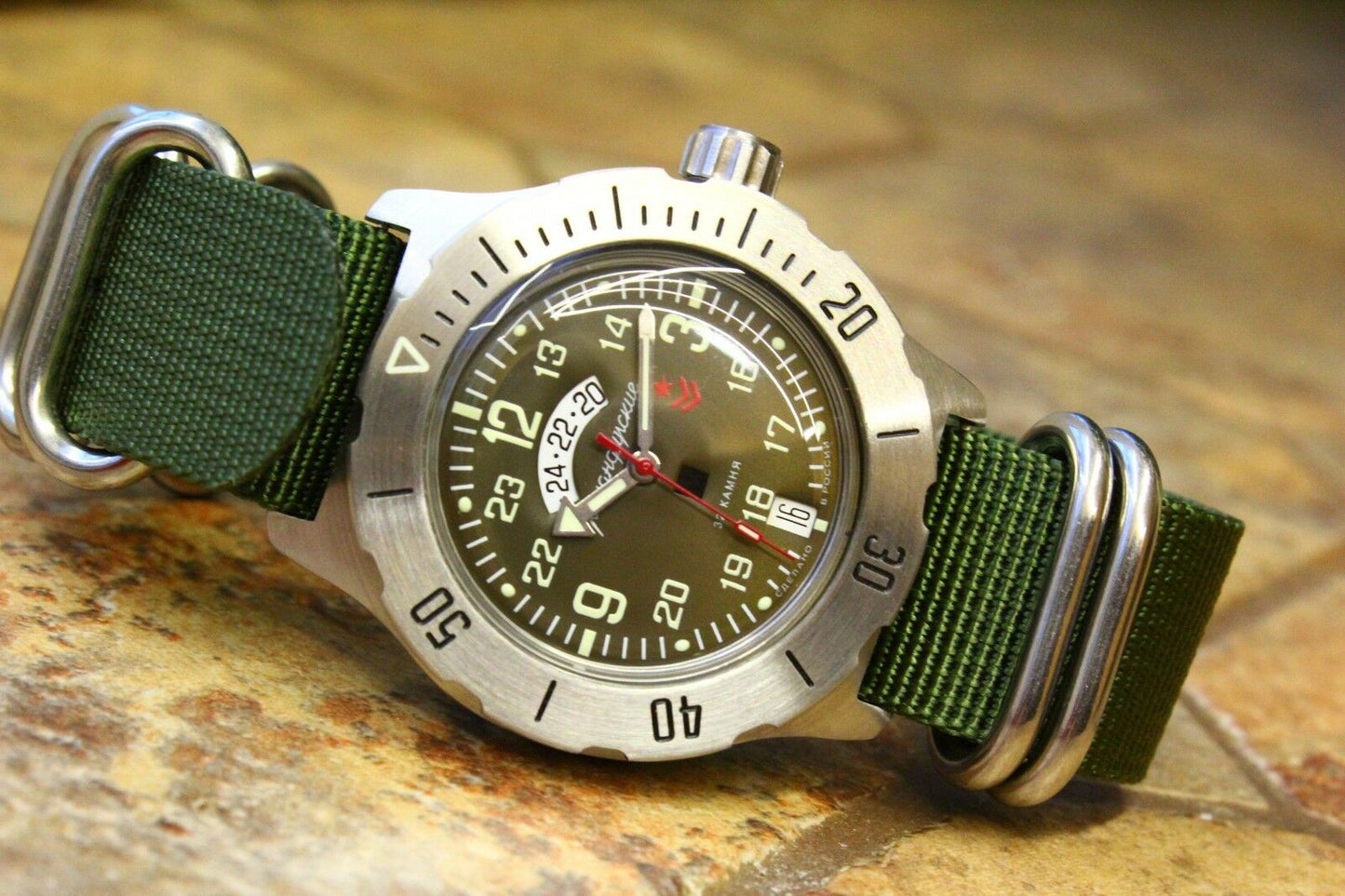 Vostok Komandirsky Mechanical Automatic Wrist Watch K-35 350754
