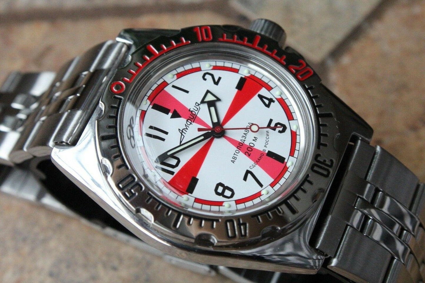 Russian Mechanical Automatic Wrist Watch VOSTOK AMPHIBIAN DIVER 110750