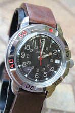 Load image into Gallery viewer, Vostok Komandirsky Military Wrist Watch Premium Leather Band # 431783-L1 NEW
