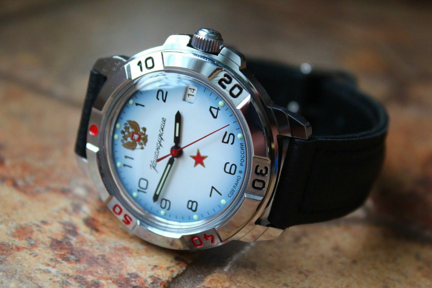 Vostok Komandirsky Military Wrist Watch # 431323 NEW