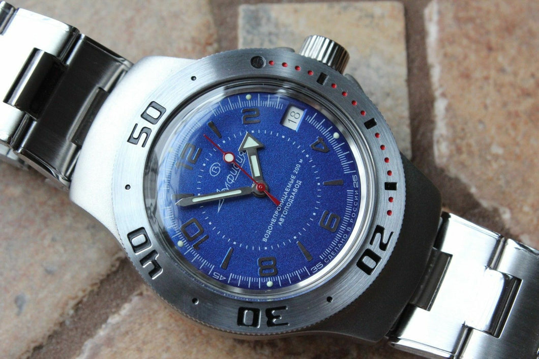 Vostok Amphibian Auto Russian diver wrist watch 060007