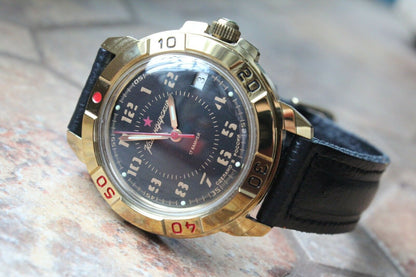 Vostok Komandirsky Military Wrist Watch # 439123 NEW