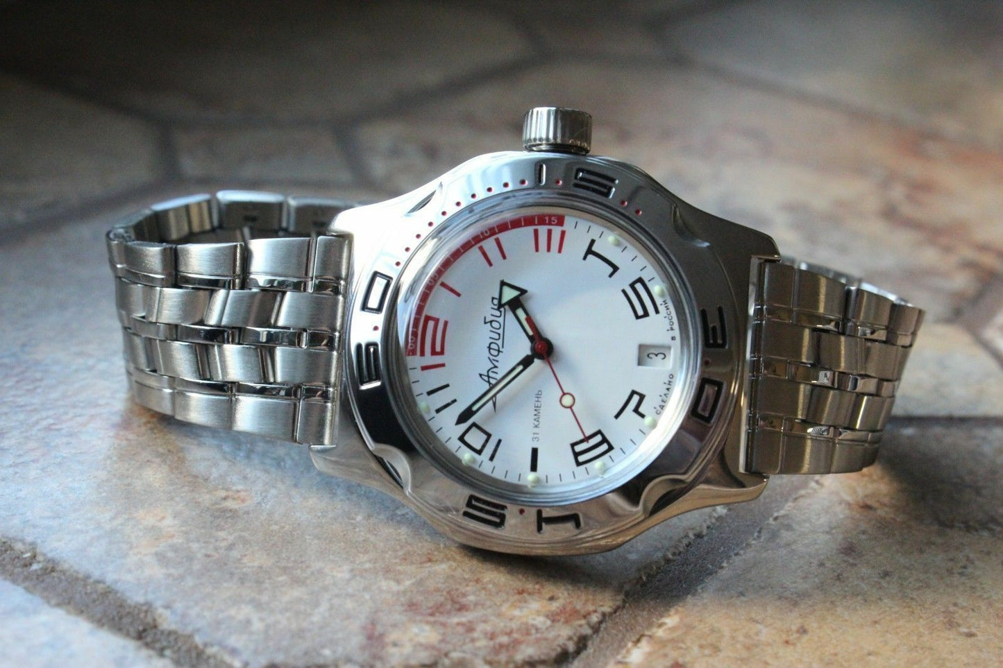 Russian Mechanical Automatic Wrist Watch VOSTOK AMPHIBIAN DIVER 100472