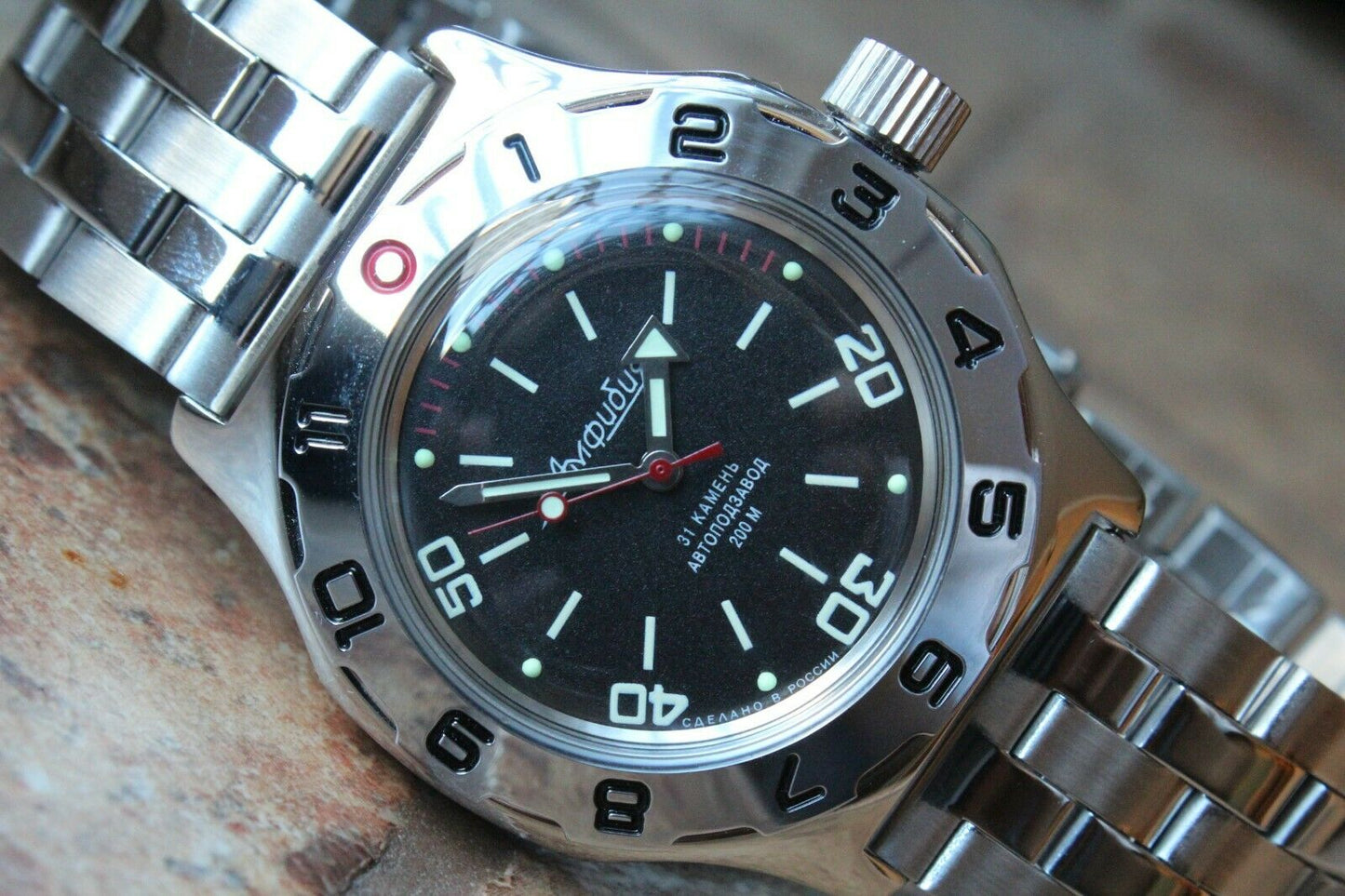 Russian Mechanical Automatic Wrist Watch VOSTOK AMPHIBIAN DIVER 100820