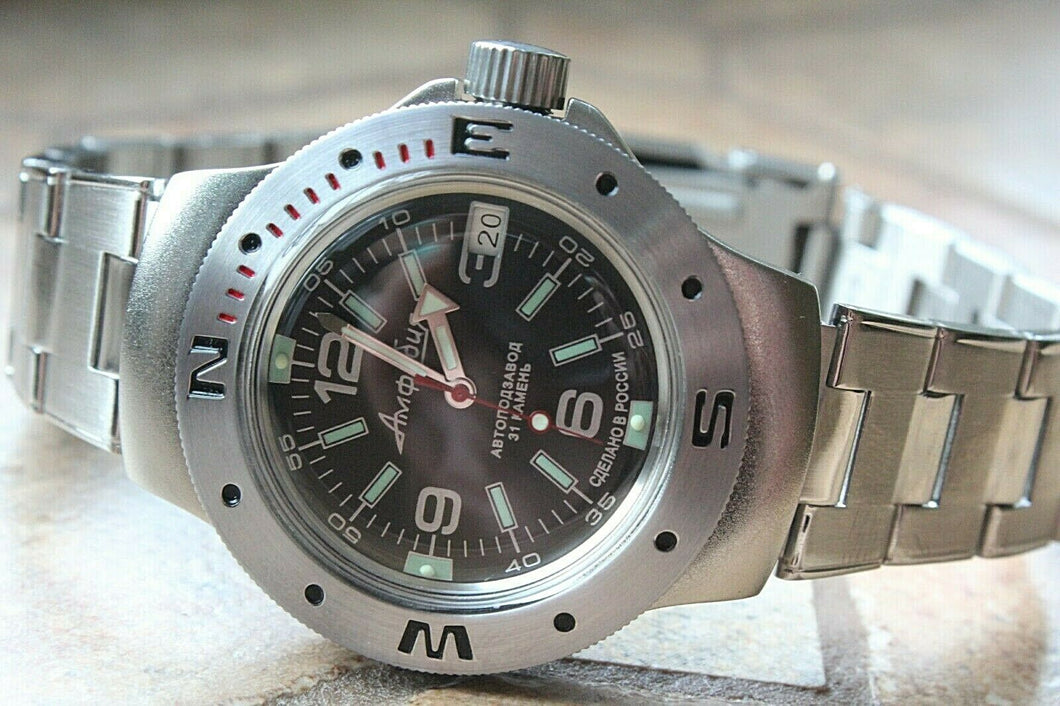 Vostok Amphibian Auto Russian diver wrist watch 060640