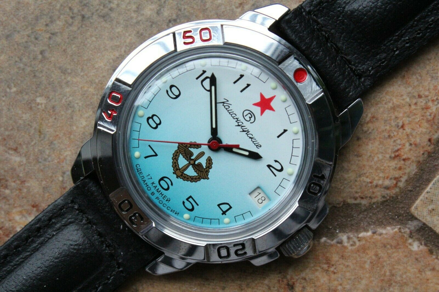 Vostok Komandirsky Military Wrist Watch # 431314 NEW