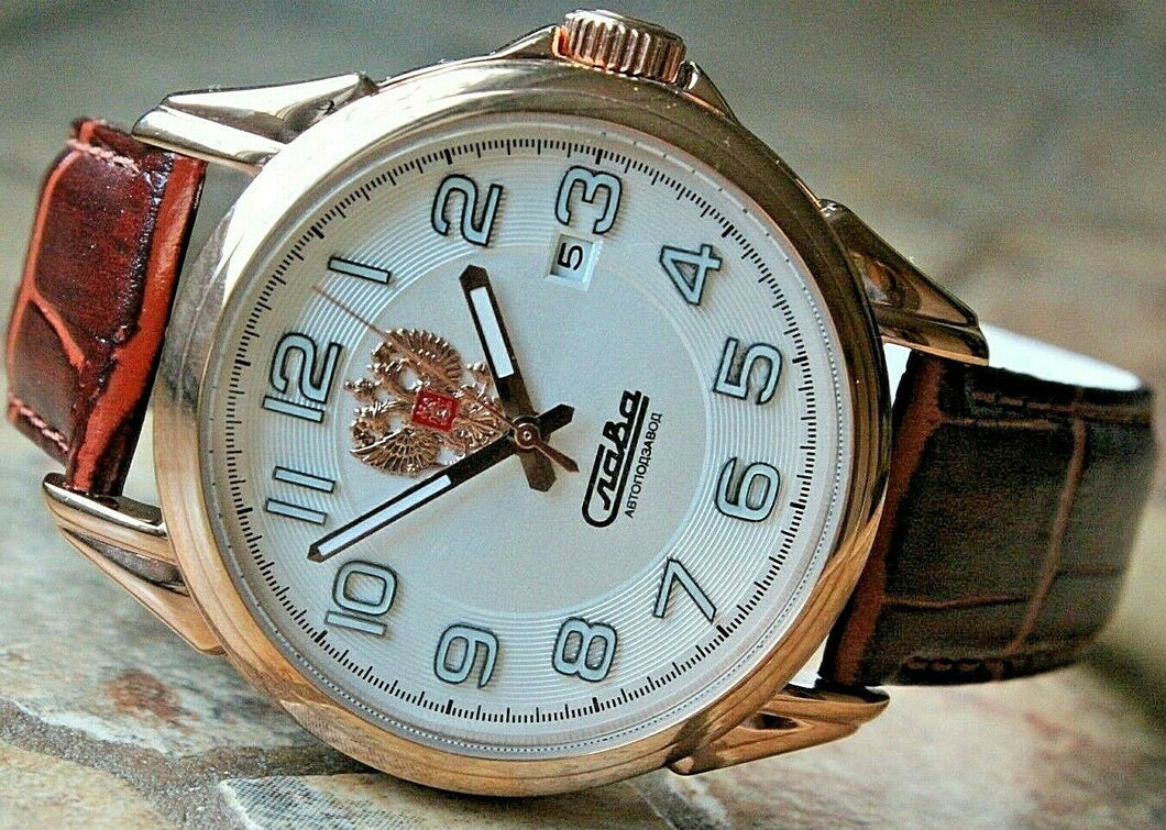 Slava Tradition Mechanical Automatic Russian Classic Wrist Watch 1613839