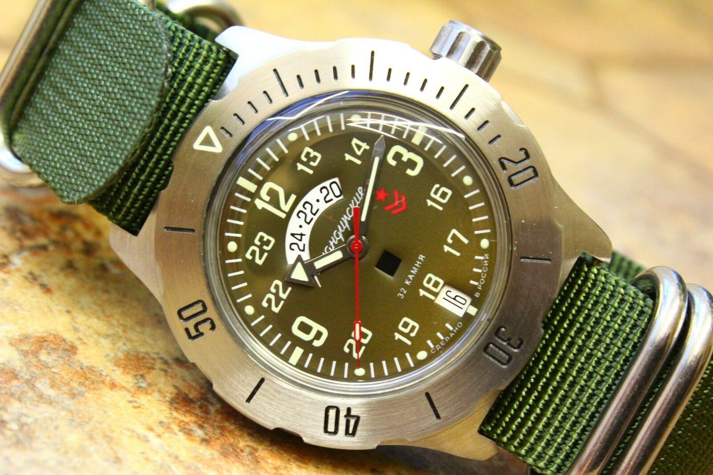 Vostok Komandirsky Mechanical Automatic Wrist Watch K-35 350754