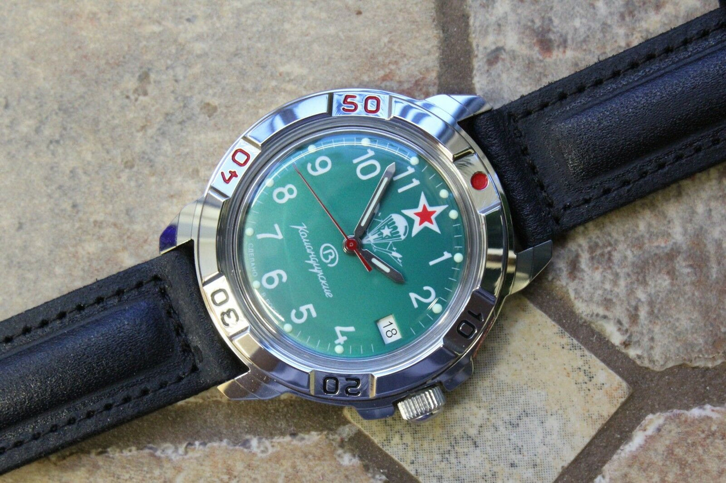 Vostok Komandirsky Military Wrist Watch # 431307 NEW