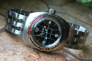 Russian Mechanical Automatic Wrist Watch VOSTOK AMPHIBIAN DIVER Custom 090375