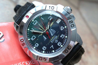 Vostok Komandirsky Military Wrist Watch # 431976 NEW