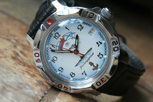 Vostok Komandirsky Russian Mechanical Military Wrist Watch NAVY VMF 811241