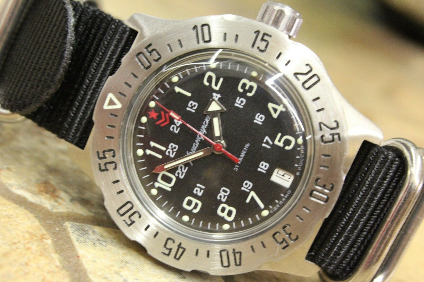 Vostok Komandirsky Mechanical Automatic Wrist Watch K-35 350751
