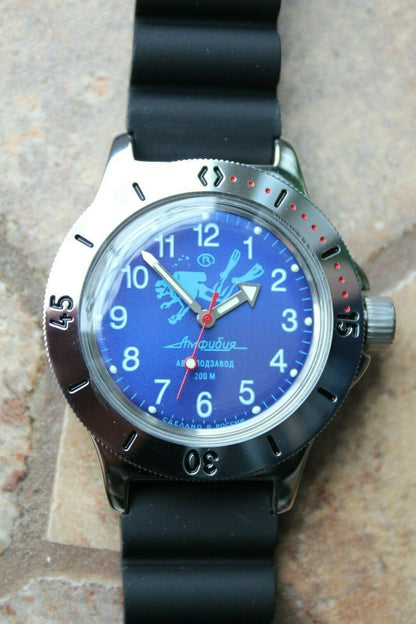 Russian Mechanical Automatic Wrist Watch VOSTOK AMPHIBIAN DIVER 120656