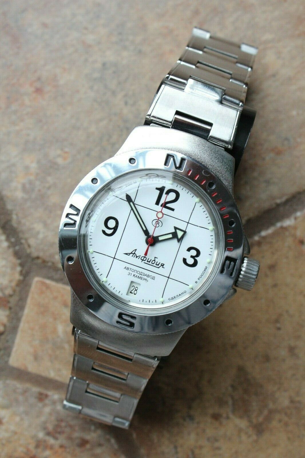 Vostok Amphibian Mechanical Automatic Russian diver wrist watch 060487